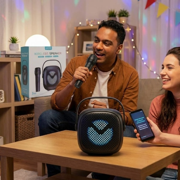 Rechargeable Wireless Bluetooth Speaker with Mic